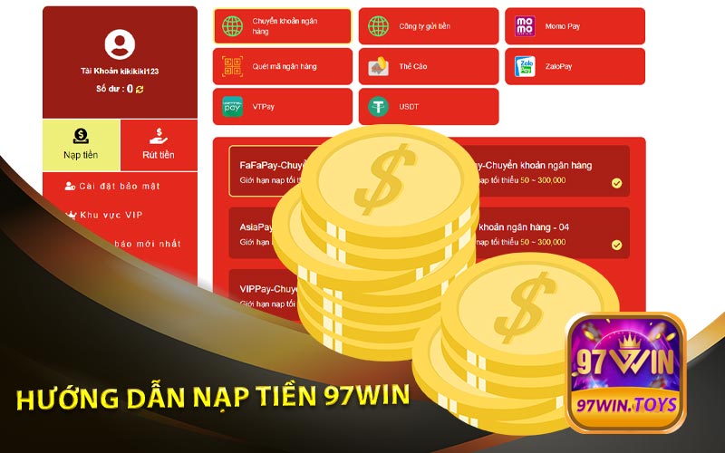 Hướng Dẫn Nạp Tiền 97Win